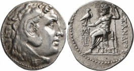 KINGS OF MACEDON. Alexander III ‘the Great’, 336-323 BC. Tetradrachm (Silver, 30 mm, 16.85 g, 12 h), Kolophon, circa 200-190. Head of Herakles to righ...