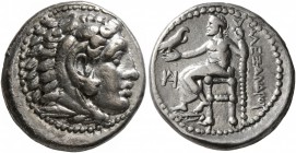 KINGS OF MACEDON. Alexander III ‘the Great’, 336-323 BC. Drachm (Silver, 16 mm, 4.26 g, 1 h), Miletos, struck by Asandros under Philip III, circa 323-...