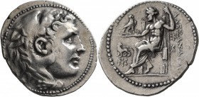 KINGS OF MACEDON. Alexander III ‘the Great’, 336-323 BC. Tetradrachm (Silver, 34 mm, 16.96 g, 12 h), Miletos, circa 210-190. Head of Herakles to right...