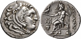 KINGS OF MACEDON. Alexander III ‘the Great’, 336-323 BC. Drachm (Silver, 19 mm, 4.18 g, 1 h), Chios, circa 290-275. Head of Herakles to right, wearing...
