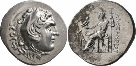 KINGS OF MACEDON. Alexander III ‘the Great’, 336-323 BC. Tetradrachm (Silver, 32 mm, 16.82 g, 1 h), Aspendos, CY 12 = 201/200. Head of Herakles to rig...