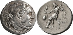 KINGS OF MACEDON. Alexander III ‘the Great’, 336-323 BC. Tetradrachm (Silver, 29 mm, 16.70 g, 1 h), Perge, CY 10 = 212/211. Head of Herakles to right,...