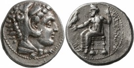 KINGS OF MACEDON. Alexander III ‘the Great’, 336-323 BC. Tetradrachm (Silver, 25 mm, 17.16 g, 2 h), Tarsos, circa 333-327. Head of Herakles to right, ...