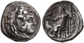 KINGS OF MACEDON. Alexander III ‘the Great’, 336-323 BC. Obol (Silver, 9 mm, 0.66 g, 12 h), Babylon, circa 325-323. Head of Herakles to right, wearing...