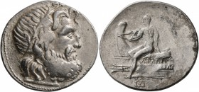KINGS OF MACEDON. Antigonos III Doson, 229-221 BC. Tetradrachm (Silver, 34 mm, 15.20 g, 1 h), imitating Amphipolis (?), after circa 227-225. Head of P...