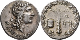 MACEDON (ROMAN PROVINCE). Aesillas, quaestor, circa 95-70 BC. Tetradrachm (Silver, 28 mm, 16.85 g, 1 h), uncertain mint. MAKEΔONΩN Head of Alexander t...