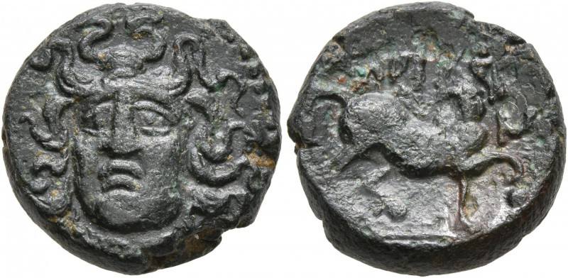 THESSALY. Larissa. Circa 344-337 BC. Tetrachalkon (Bronze, 18 mm, 7.25 g, 11 h)....