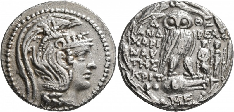 ATTICA. Athens. Circa 165-42 BC. Tetradrachm (Silver, 30 mm, 16.27 g, 12 h), 'Ne...