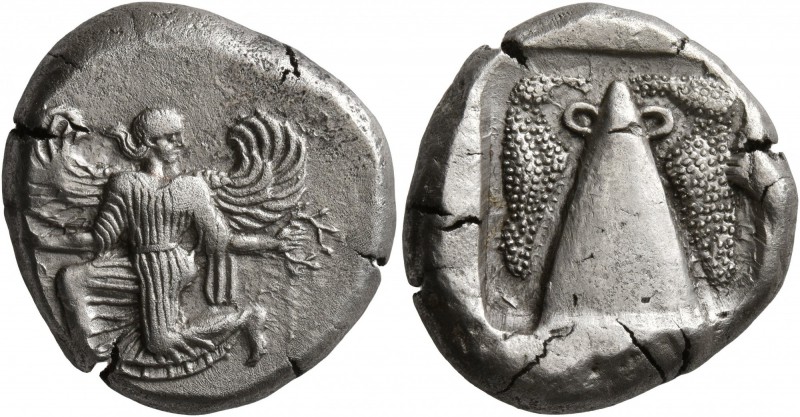 CARIA. Kaunos. Circa 430-410 BC. Stater (Silver, 21 mm, 11.80 g, 6 h). Winged fe...