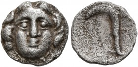 PISIDIA. Etenna. 3rd century BC. Obol (Silver, 9 mm, 0.52 g, 11 h). Facing gorgoneion. Rev. Curved knife. CNG 78 (2008), 880. SNG France 1530 = Traité...