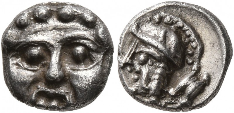 PISIDIA. Selge. Circa 350-300 BC. Obol (Silver, 10 mm, 0.95 g, 12 h). Facing gor...