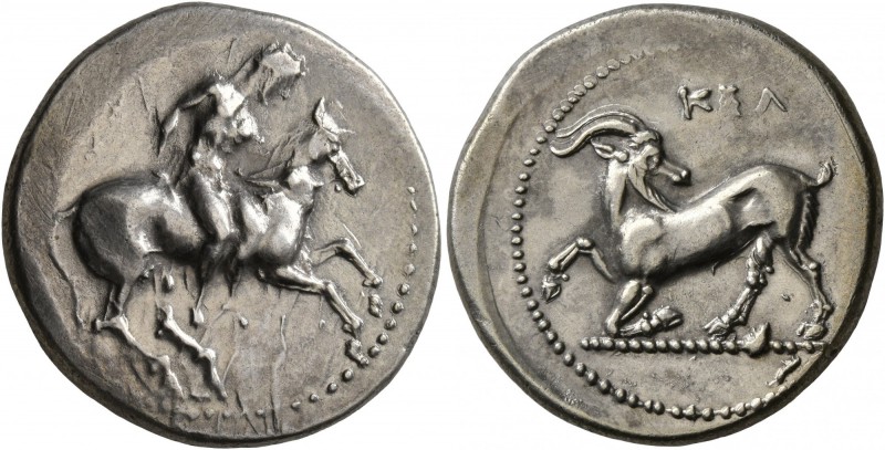 CILICIA. Kelenderis. Circa 350-330 BC. Stater (Silver, 24 mm, 10.00 g, 8 h). Nud...