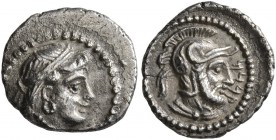 CILICIA. Tarsos. Tarkumuwa (Datames) , satrap of Cilicia and Cappadocia, 384-361/0 BC. Obol (Silver, 10 mm, 0.64 g, 9 h). Draped female bust to right,...