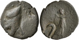 KINGS OF SOPHENE. Arkathias I, after circa 150 BC. Tetrachalkon (Bronze, 19 mm, 3.09 g, 12 h), Arkathiokerta (?). Draped bust of Arkathias I to left, ...