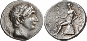 SELEUKID KINGS OF SYRIA. Antiochos I Soter, 281-261 BC. Tetradrachm (Silver, 28 mm, 17.05 g, 7 h), Seleukeia on the Tigris. Diademed head of Antiochos...