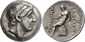 SELEUKID KINGS OF SYRIA. Antiochos I Soter, 281-261 BC. Tetradrachm (Silver, 30 mm, 17.09 g, 4 h), Seleukeia on the Tigris. Diademed head of Antiochos...