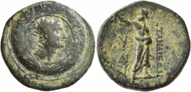 SELEUKID KINGS OF SYRIA. Antiochos IV Epiphanes, 175-164 BC. AE (Bronze, 21 mm, 8.65 g, 12 h), Alexandria by Issos. Radiate and diademed head of Antio...