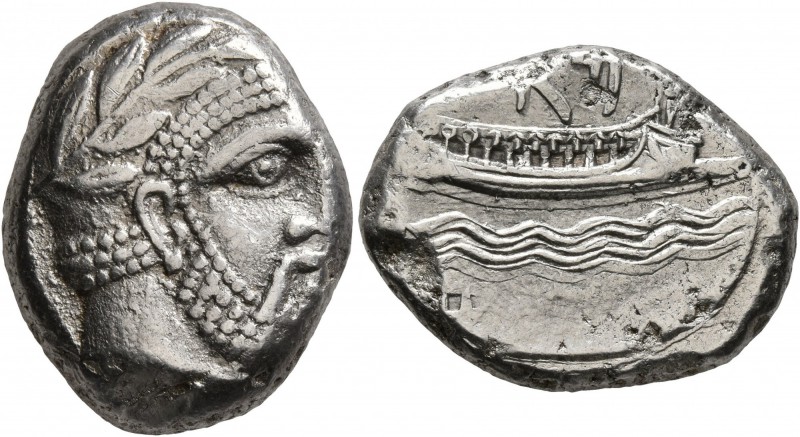 PHOENICIA. Arados. Circa 348/7-339/8 BC. Stater (Silver, 22 mm, 10.72 g, 9 h). H...