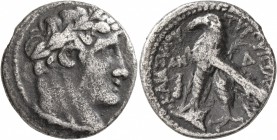 PHOENICIA. Tyre. 126/5 BC-AD 65/6. Half Shekel (Silver, 22 mm, 6.30 g, 1 h), CY 51 = 76/5 BC. Laureate head of Melkart to right, lion skin tied around...
