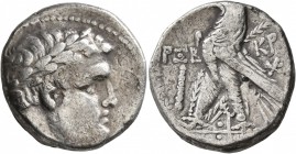PHOENICIA. Tyre. 126/5 BC-AD 65/6. Shekel (Silver, 23 mm, 13.05 g, 1 h), CY 162 = 36/7 AD. Laureate head of Melkart to right, lion skin tied around ne...