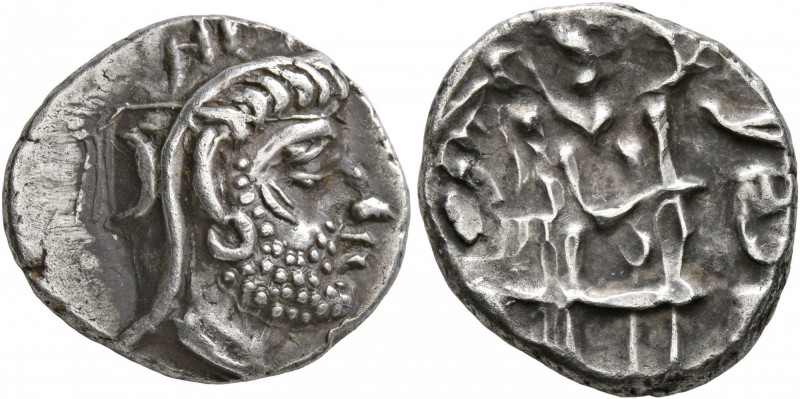 KINGS OF PERSIS. Uncertain king, mid-late 2nd century BC. Drachm (Silver, 17 mm,...