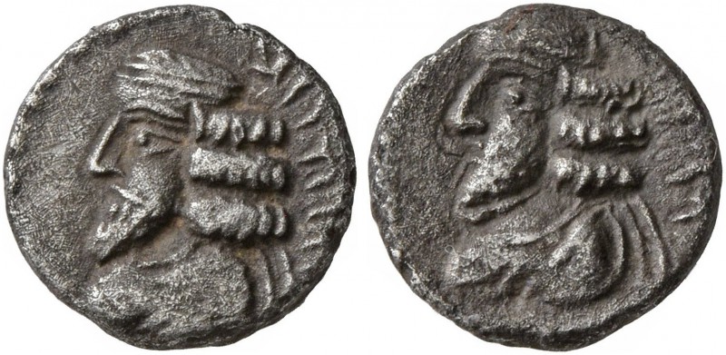 KINGS OF PERSIS. Pakur (Pakor) I, early 1st century AD. Obol (Silver, 9 mm, 0.62...