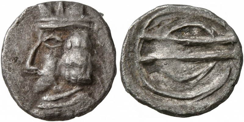 KINGS OF PERSIS. Uncertain king II, late 1st century AD. Diobol (Silver, 12 mm, ...