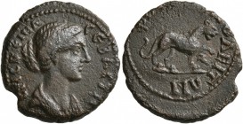 THRACE. Philippopolis. Crispina , Augusta, 178-182. Hemiassarion (Bronze, 19 mm, 4.23 g, 1 h). KPICΠЄINA CЄBACTH Draped bust of Crispina to right. Rev...
