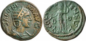 MACEDON. Dium. Salonina . Diassarion (Orichalcum, 23 mm, 8.94 g, 6 h). SALONINA AVG Draped bust of Salonia set on crescent to right. Rev. COL IVL DENS...