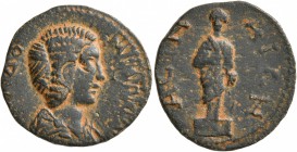 MESSENIA. Asine. Julia Domna , Augusta, 193-217. Assarion (Bronze, 21 mm, 4.90 g, 3 h). IOYΛ ΔOMNA CB Draped bust of Julia Domna to right. Rev. ACINAI...