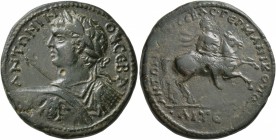 PAPHLAGONIA. Germanicopolis. Caracalla , 198-217. Tetrassarion (Bronze, 29 mm, 13.99 g, 7 h). ANTΩNINOC CЄBA Laureate, draped and cuirassed bust of Ca...