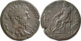 BITHYNIA. Tium. Septimius Severus , 193-211. Tetrassarion (Bronze, 30 mm, 18.36 g, 1 h). AYT•K•CЄΠT•CЄOY HP OC•AYT Laureate head of Septimius Severus ...