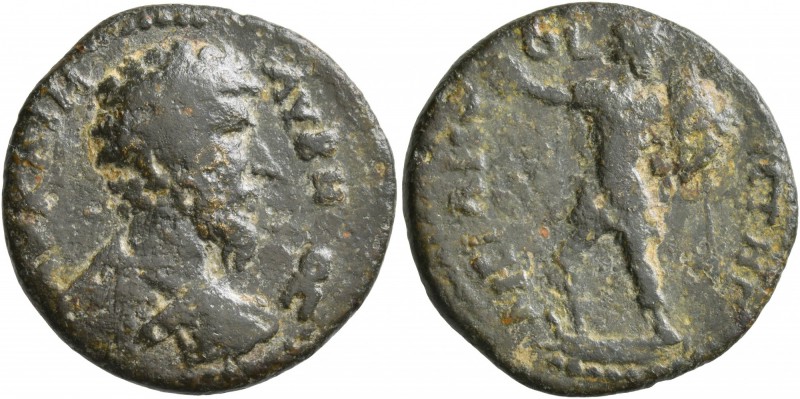 MYSIA. Miletopolis. Lucius Verus , 161-169. Assarion (Bronze, 21 mm, 5.59 g, 6 h...