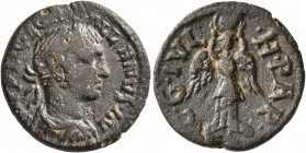 MYSIA. Parium. Gallienus , 253-268. Diassarion (?) (Bronze, 20 mm, 4.68 g, 7 h). IMP•P•LIC•EGN•GALLIENVS•AV Laureate, draped and cuirassed bust of Gal...
