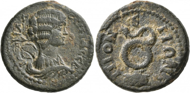 TROAS. Pionia. Julia Domna , Augusta, 193-217. Assarion (Bronze, 21 mm, 6.21 g, ...