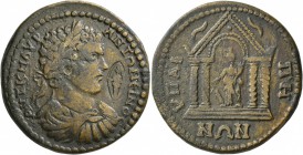LYDIA. Hypaepa. Caracalla , 198-217. Tetrassarion (Orichalcum, 30 mm, 14.34 g, 6 h). AYT K M AYP ANTΩΝЄINOC Laureate, draped and cuirassed bust of Car...