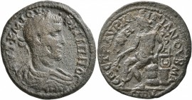 LYDIA. Magnesia ad Sipylum. Philip I , 244-249. Tetrassarion (Bronze, 29 mm, 9.13 g, 7 h), Aurelios Kleitianos, strategos for the second time. AYT•K•M...
