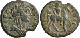 PHRYGIA. Hierapolis. Pseudo-autonomous issue . Assarion (Bronze, 22 mm, 6.52 g, 7 h), circa 176-225. ΓЄPOYCIA Laureate, veiled and draped bust of Gero...