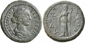 PHRYGIA. Laodicea ad Lycum. Crispina , Augusta, 178-182. Assarion (Bronze, 21 mm, 6.66 g, 6 h). ΚΡΙСΠЄΙΝΑ СЄΒΑСΤΗ Draped bust of Crispina to right. Re...