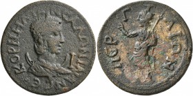 PAMPHYLIA. Perge. Salonina , Augusta, 254-268. 10 Assaria (Bronze, 31 mm, 16.97 g, 6 h). KOPNHΛIA CAΛΩNINA CЄ Diademed and draped bust of Salonina set...