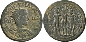 CILICIA. Tarsus. Gordian III , 238-244. Hexassarion (Bronze, 36 mm, 26.65 g, 6 h). AYT K ANT ΓOPΔIANOC CЄB / Π - Π Radiate, draped and cuirassed bust ...