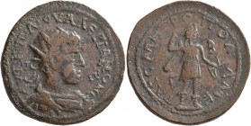 CILICIA. Tarsus. Valerian I , 253-260. Hexassarion (Bronze, 32 mm, 18.32 g, 7 h). AYT•K•Π•Λ•OYAΛЄPIANON C / Π - Π Radiate, draped and cuirassed bust o...