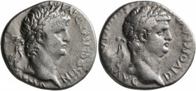 CAPPADOCIA. Caesaraea-Eusebia. Nero, with Divus Claudius , 54-68. Didrachm (Silver, 21 mm, 6.99 g, 12 h). NERO CLAVD DIVI CLA[VD F CAESAR AVG G]ERMA L...