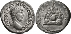 CAPPADOCIA. Caesaraea-Eusebia. Lucius Verus , 161-169. Drachm (Silver, 20 mm, 6.09 g, 12 h), 161-166. ΑΥΤΟΚΡ ΟΥΗΡΟС СЄΒΑСΤΟС Bare-headed and cuirassed...
