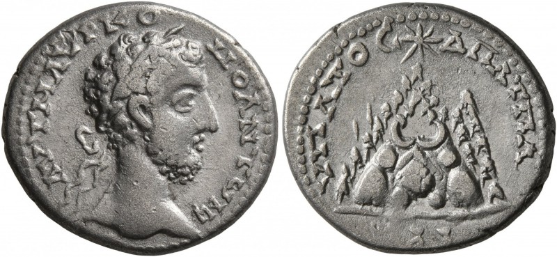 CAPPADOCIA. Caesaraea-Eusebia. Commodus , 177-192. Drachm (Silver, 19 mm, 4.38 g...