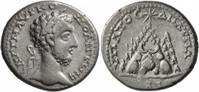 CAPPADOCIA. Caesaraea-Eusebia. Commodus , 177-192. Drachm (Silver, 19 mm, 4.38 g, 12 h), 183-185. ΑΥΤ Μ ΑΥΡ ΚΟΜΟ ΑΝΤωΝΙ Laureate head of Commodus to r...