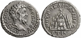 CAPPADOCIA. Caesaraea-Eusebia. Septimius Severus , 193-211. Drachm (Silver, 18 mm, 2.76 g, 1 h), RY 16 = 207/8. AY KAI Λ CЄΠ CЄOYHPOC Laureate head of...