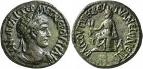 CAPPADOCIA. Tyana. Trajan , 98-117. Diassarion (Bronze, 25 mm, 11.36 g, 1 h), T. Pomponius Bassus, presbeutes, RY 1 = 98. ΑΥΤ ΝЄΡΟΥ ΤΡΑΙΑΝΟС ΚΑΙС ΓЄΡ ...