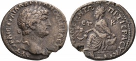 CAPPADOCIA. Tyana. Hadrian , 117-138. Diassarion (Bronze, 26 mm, 11.15 g, 12 h), RY 20 = 135/6. ΑΥΤΟ ΚΑΙС ΤΡΑΙΑ ΑΔΡΙΑΝΟС СЄΒΑСΤΟС Laureate head of Had...