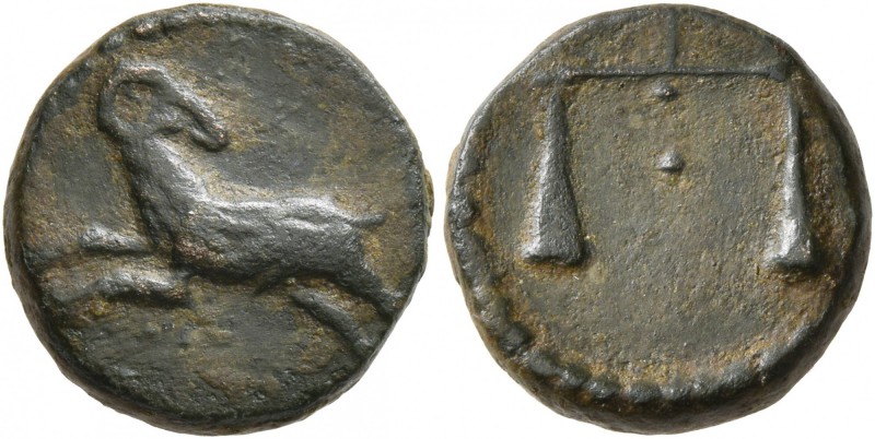 SYRIA, Uncertain. 3rd century AD. Hemiassarion (Bronze, 13 mm, 3.19 g, 12 h). Ra...